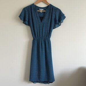 Y2K Retro Geometric Modern Vintage Feminine Whimsy Indie Sleaze VNeck Midi Dress